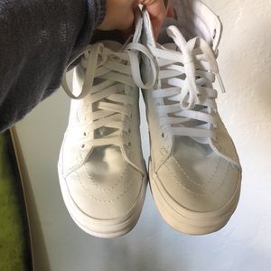 Sk8 hi white vans new!